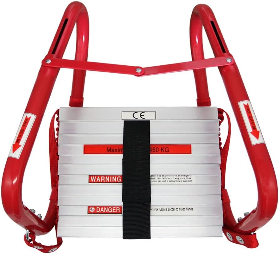 Hausse Retractable 2 Story Fire Escape Ladder, 13 Feet