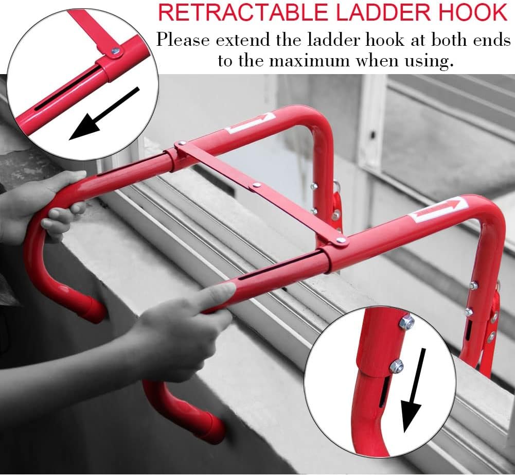 Hausse Retractable 2 Story Fire Escape Ladder, 13 Feet